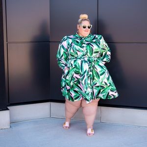 Lane Bryant x Iambeauticurve Palm Dress Sz 28